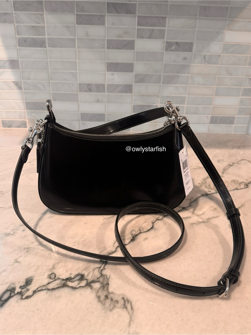 Price firm - NWT Coach Teri Shoulder Bag Spazzolato Leather - Picture 2 of 9